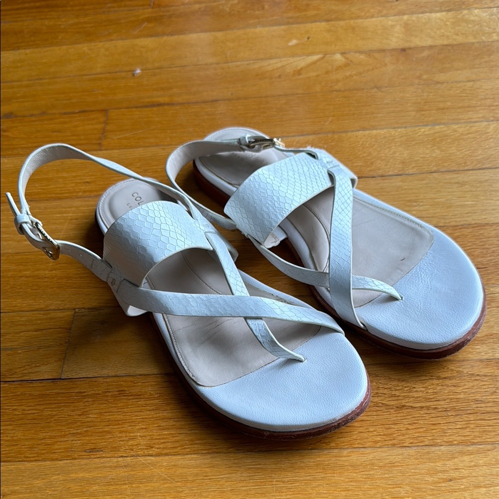 Cole Haan Grand.360 White Leather Sandals